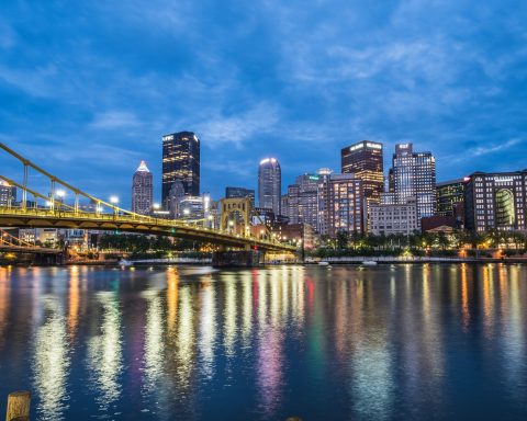 Skyline of a city in Pennsylvania