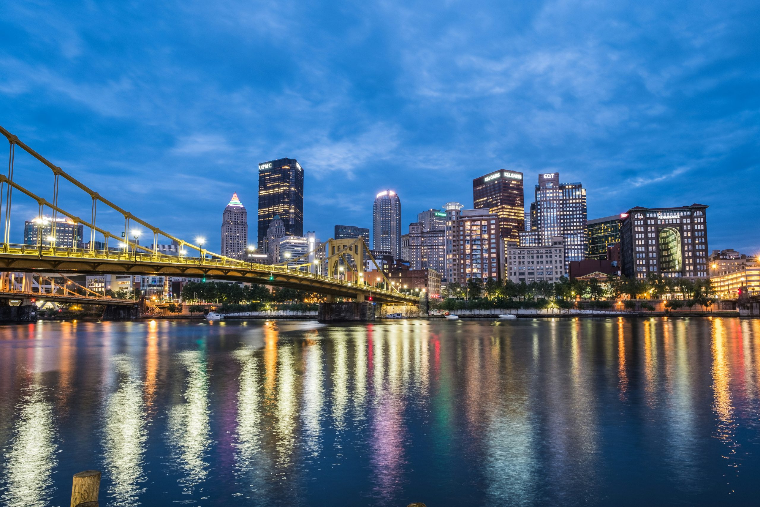 Skyline of a city in Pennsylvania