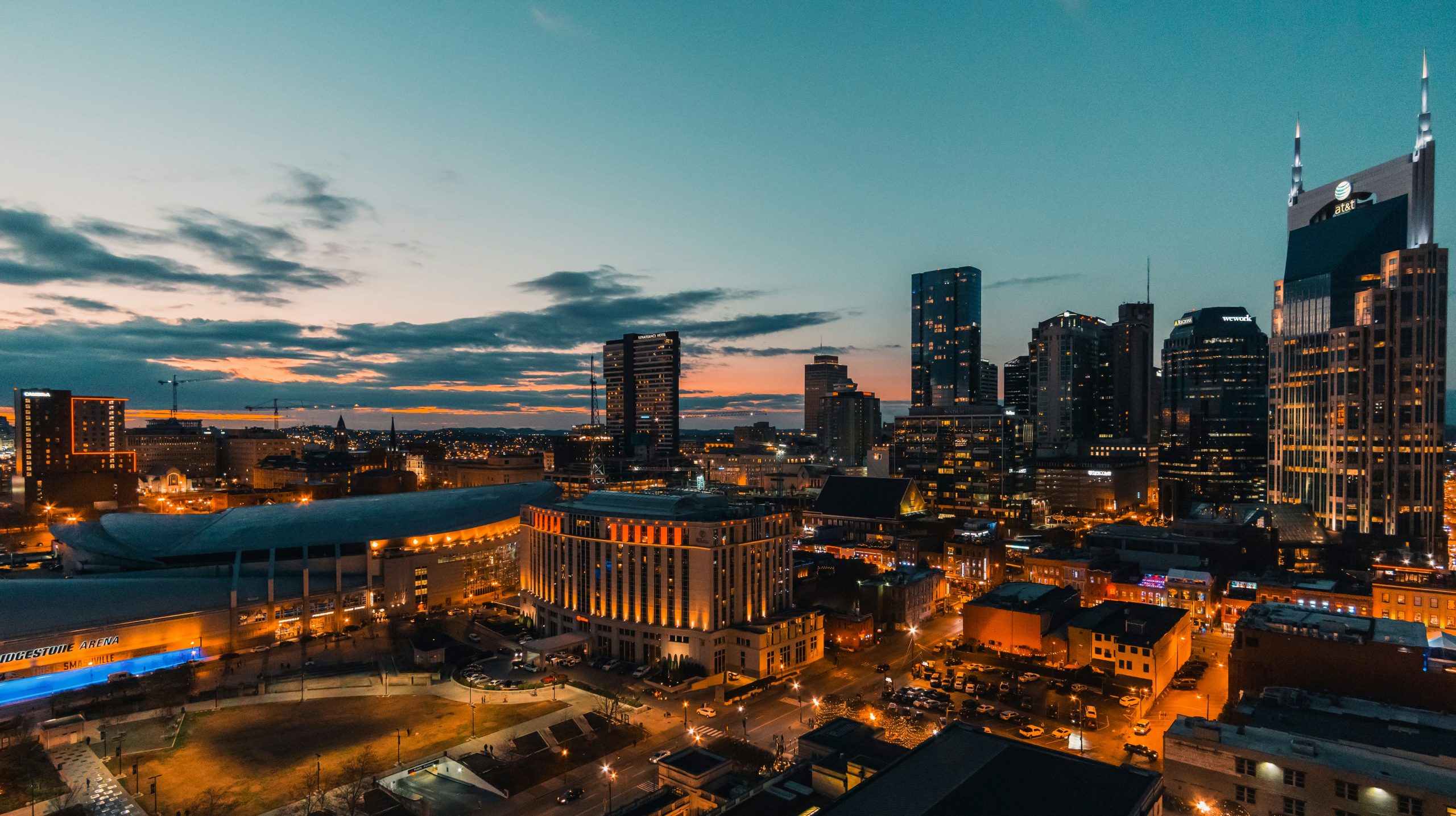 Nashville skyline at night